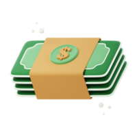 3D money icon illustrations render of versatile and symbolic money icon designs. Perfect for visually representing currency, wealth, and financial transactions in your projects. png