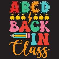 Abcd Back In Class vector