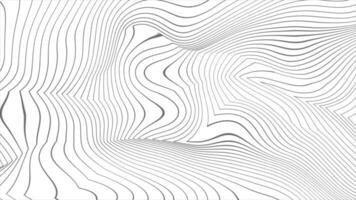 Grey curved refracted 3d geometric lines tech motion background video
