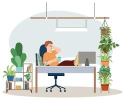 Freelancer Flat Composition vector