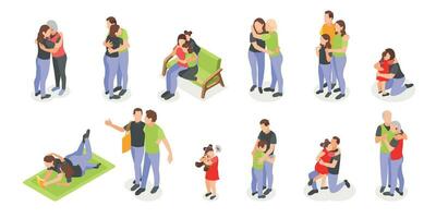 Hug Day Set vector