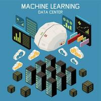 Isometric Data Center Composition vector