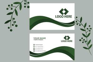 Professionally designed colorful business card template vector