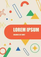 multicolored abstract geometric poster with text vector illustration