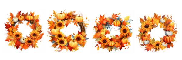 thanksgiving wreath . AI Generated png