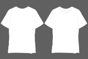 TShirt Mockup vector template. Blank white T-Shirts Front view presentation for print. Men's white Mock-up Ready to replace design. Short sleeve casual cloth t-shirt.