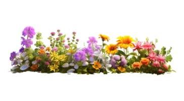 colorful flower garden in full bloom . AI Generated png