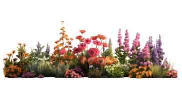 colorful flower garden in full bloom . AI Generated png