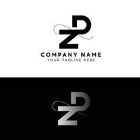 ZD initial letter logo vector