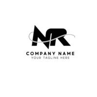 NR initial letter logo vector