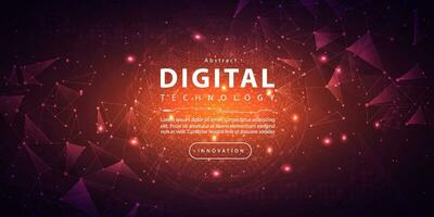 Abstract digital technology futuristic circuit blue orange background, Cyber science tech, Innovation communication future, Ai big data, internet network connection, Cloud hi-tech illustration vector