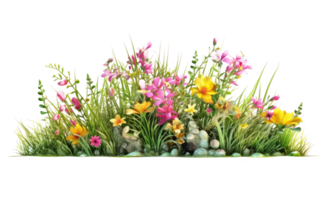 colorful flower garden in full bloom . AI Generated png