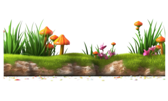 flowers and rocks in spring . AI Generated png