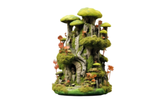 moss sculpture . AI Generated png