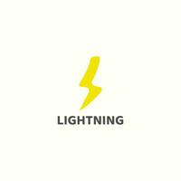 Simple lightning logo in yellow color. vector