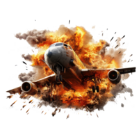 airplane explosion . AI Generated png