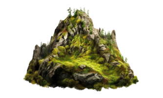 montagna verde muschio . ai generato png