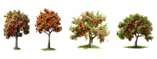 Pomme arbre, rouge Pomme . ai généré png