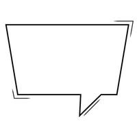 Empty comic speech bubble vector