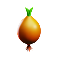 onion 3d rendering icon illustration png