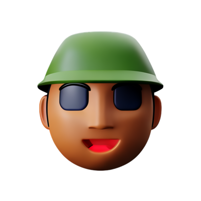 soldier face 3d rendering icon illustration 28574275 PNG