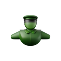 soldado face 3d Renderização ícone ilustração png