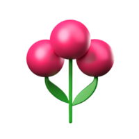 roze bloem 3d renderen icoon illustratie png