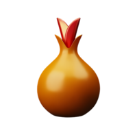 Zwiebel 3d Rendern Symbol Illustration png