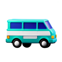 van 3d rendering icon illustration png