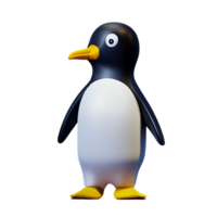pingüino 3d representación icono ilustración png