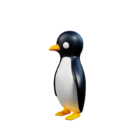 penguin 3d rendering icon illustration png