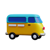 van 3d rendering icon illustration png