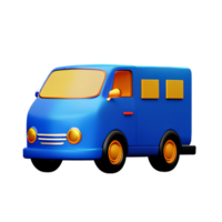 van 3d rendering icon illustration png