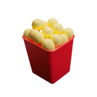 palomitas de maiz 3d representación icono ilustración png