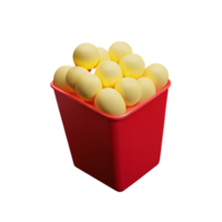 pop corn 3d le rendu icône illustration png