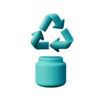 recyceln 3d Rendern Symbol Illustration png