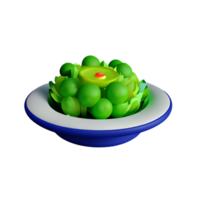 salad 3d rendering icon illustration png