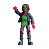 zombie 3d renderen icoon illustratie png