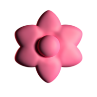 rosa fiore 3d interpretazione icona illustrazione png