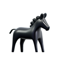 zebra 3d tolkning ikon illustration png