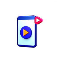 music player 3d rendering icon illustration png