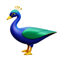 peacock 3d rendering icon illustration png