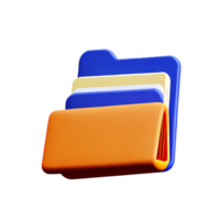 folder 3d rendering icon illustration png