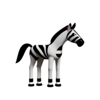 zebra 3d interpretazione icona illustrazione png