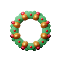 wreath 3d rendering icon illustration png