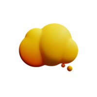 gedachte bubbel 3d renderen icoon illustratie png