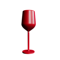 vin glas 3d tolkning ikon illustration png