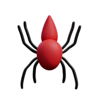 araignée 3d le rendu icône illustration png