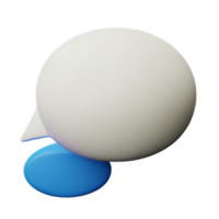 thought bubble 3d rendering icon illustration png