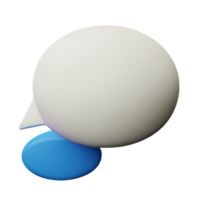 pensée bulle 3d le rendu icône illustration png